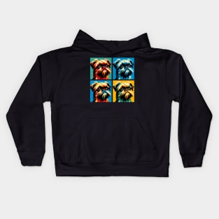 Brussels Griffon Pop Art - Dog Lovers Kids Hoodie